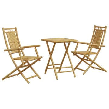 Vidaxl 3-dijelni bistro set od bambusa