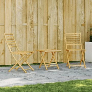 Vidaxl Bistro set od 3 komada, bambus