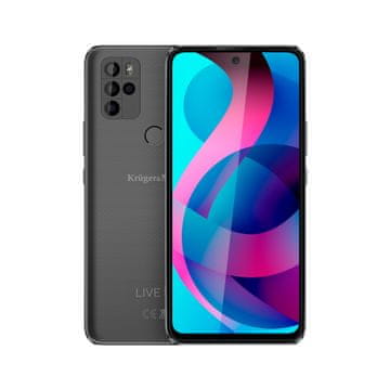 Krüger&Matz 48Mpx pametni telefon 2x SIM 256GB NFC LIVE 10S crni