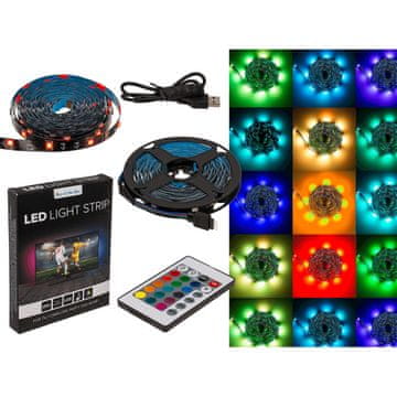 Silver Tools Set USB TV LED RGB traka televizijska rasvjeta 5m + daljinski upravljač