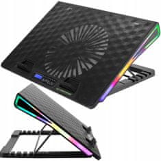 Esperanza LED RGB gaming LCD rashladna podloga za laptop 1x ventilator 2x USB ALIZE