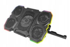 Esperanza LED RGB gaming LCD rashladna podloga za laptop 5x ventilator 2x USB BREVA