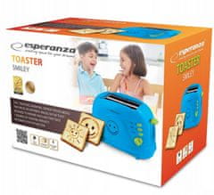 Esperanza 750W zabavni toster kurha SMILEY plavi