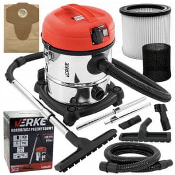 Verke HEPA 20L industrijski građevinski usisavač 1200W mokro suho + utičnica 1000W
