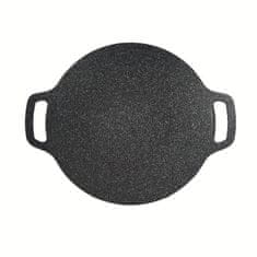 HOME & MARKER® Korejska okrugla tava za roštilj, grill tava 32 cm, neklizajuća površina | KOREPAN