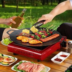 HOME & MARKER® Korejska okrugla tava za roštilj, grill tava 32 cm, neklizajuća površina | KOREPAN