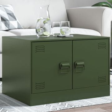 Vidaxl Klub stolić maslinasto zeleni 67x50x44 cm čelik