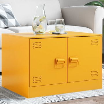 Vidaxl Klub stolić senf žuti 67x50x44 cm čelik