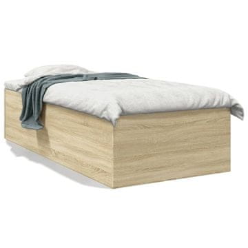 Vidaxl Okvir kreveta, Sonoma hrast, 90x190 cm, Materijal na bazi drva
