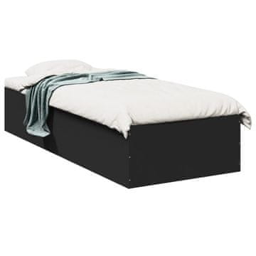 Vidaxl Okvir za krevet Crni 90x190 cm Materijal na bazi drveta