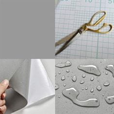 HOME & MARKER® Samoljepljive vinilne tapete, vodootporne i perive, za dekoraciju zidova bez alata (35×500 cm) | WALLPOSH, siva