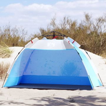 Vidaxl Šator za plažu za 2 osobe, plavi, vodootporni