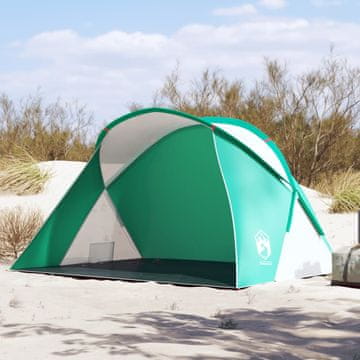 Vidaxl Sklopivi šator za plažu, zeleni, vodootporni