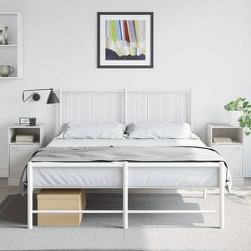 Vidaxl Noćni ormarići, set od 2, bijeli, 34,5 x 39 x 62 cm, čelik
