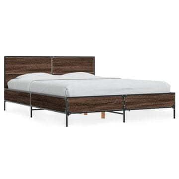 Vidaxl Okvir za krevet Smeđi hrast 120x200 cm Materijal na bazi drva