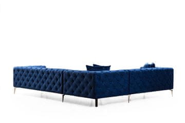 Atelier Del Sofa Kutna garnitura, Mornarsko plava, Como Right - Navy Blue