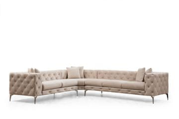 Atelier Del Sofa Kutna garnitura, Ecru, Como Right - Ecru