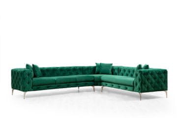 Atelier Del Sofa Kutna garnitura, zelena, Como Left - Green
