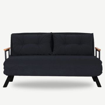 Atelier Del Sofa Dvosjed na razvlačenje, Crno, Sando 2-Seater - Black