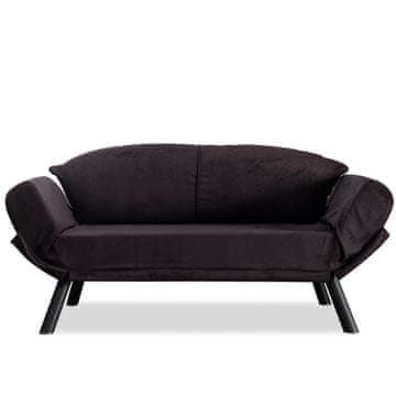 Atelier Del Sofa Dvosjed na razvlačenje, Crno, Genzo - Black