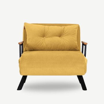 Atelier Del Sofa Fotelja na razvlačenje, Senf, Sando Single - Mustard