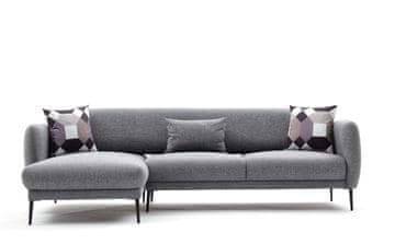 Atelier Del Sofa Kutna garnitura na razvlačenje, Sivo, Venus L - Grey