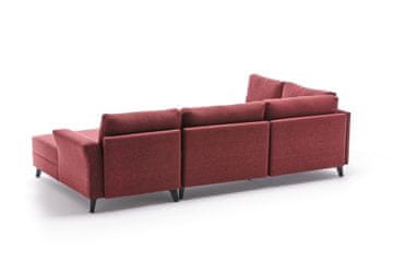 Atelier Del Sofa Kutna garnitura na razvlačenje, Bordo crvena, Eris - Claret Red