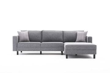 Atelier Del Sofa Kutna garnitura, Sivo, Kale Linen Right - Grey