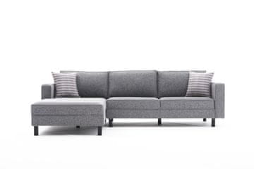 Atelier Del Sofa Kutna garnitura, Sivo, Kale Linen Left - Grey