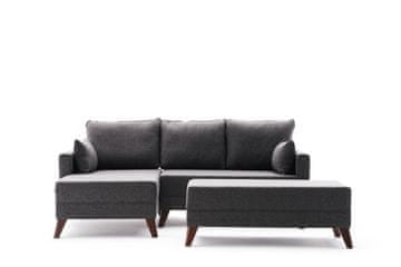 Atelier Del Sofa Kutna garnitura na razvlačenje, Antracit, Bella Mini Corner Sofa Left - Anthracite