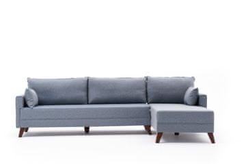 Atelier Del Sofa Kutna garnitura, Plava, Bella Soft Köşe Koltuk Right - Blue
