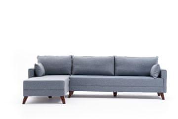 Atelier Del Sofa Kutna garnitura, Plava, Bella Soft Köşe Koltuk Left - Blue