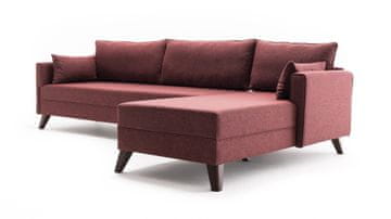 Atelier Del Sofa Kutna garnitura, Bordo crvena, Bella Corner Sofa Right 1 - Claret Red
