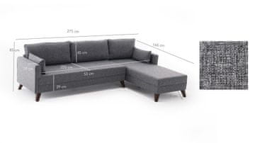 Atelier Del Sofa Kutna garnitura, Sivo, Bella Corner Sofa Right 1