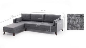 Atelier Del Sofa Kutna garnitura, Sivo, Bella Corner Sofa Left 1