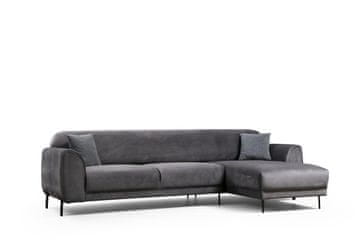 Atelier Del Sofa Kutna garnitura na razvlačenje, Antracit, Image Corner Right ( L3-Chl ) - Anthracite