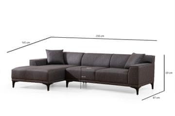 Atelier Del Sofa Kutna garnitura, Antracit, Petra L Corner - Anthracite
