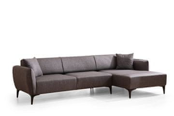 Atelier Del Sofa Kutna garnitura, Tamno siva, Belissimo Right - Dark Grey