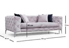 Atelier Del Sofa Dvosjed COMO svijetlosivi, Como - Light Grey