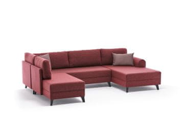 Atelier Del Sofa Kutna garnitura na razvlačenje BELEN, tamno crvena, Belen - Claret Red