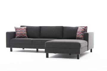 Atelier Del Sofa Kutna garnitura KALE LINEN, desna, antracit, Kale Linen Right - Anthracite