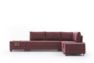 Atelier Del Sofa Kutna garnitura na razvlačenje BELLA SOFT, desna, tamno crvena, Fly Corner Sofa Bed Right - Claret Red