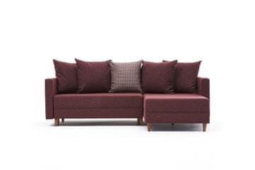 Atelier Del Sofa Kutna garnitura na razvlačenje AYDAM desna, tamno crvena, Aydam Right - Claret Red