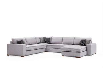 Atelier Del Sofa Kutna garnitura LENA, svjetlo siva, Lena Corner - Light Grey