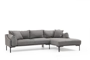 Atelier Del Sofa Kutna garnitura LEO, desna, siva, Leo Corner Right - Grey