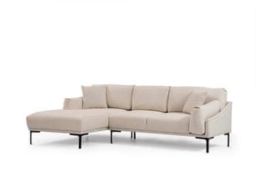 Atelier Del Sofa Kutna garnitura LEO, lijeva, krem, Leo Corner Left - Cream