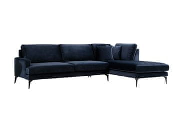 Atelier Del Sofa Kutna garnitura PAPIRA, mornarsko plava, desni kut, Papira Corner Right (L3+Chl) - Navy Blue