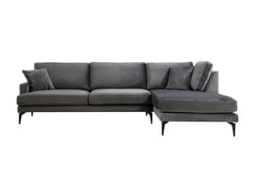 Atelier Del Sofa Kutna garnitura PAPIRA, antracit, desni kut, Papira Corner Right (L3+Chl) - Anthracite