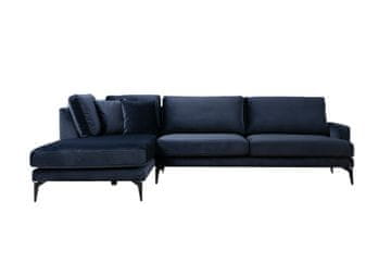 Atelier Del Sofa Kutna garnitura PAPIRA, mornarsko plava, lijevi kut, Papira Corner Left (Chl+3R) - Navy Blue