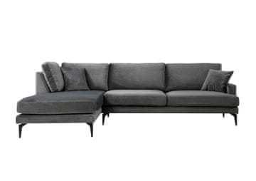 Atelier Del Sofa Kutna garnitura PAPIRA, antracit, lijevi kut, Papira Corner Left (Chl+3R) - Anthracite